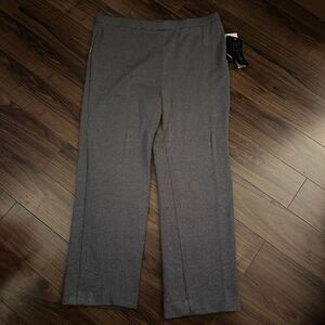 NWT Gray shimmer Wool blend knit pants 14 Evening